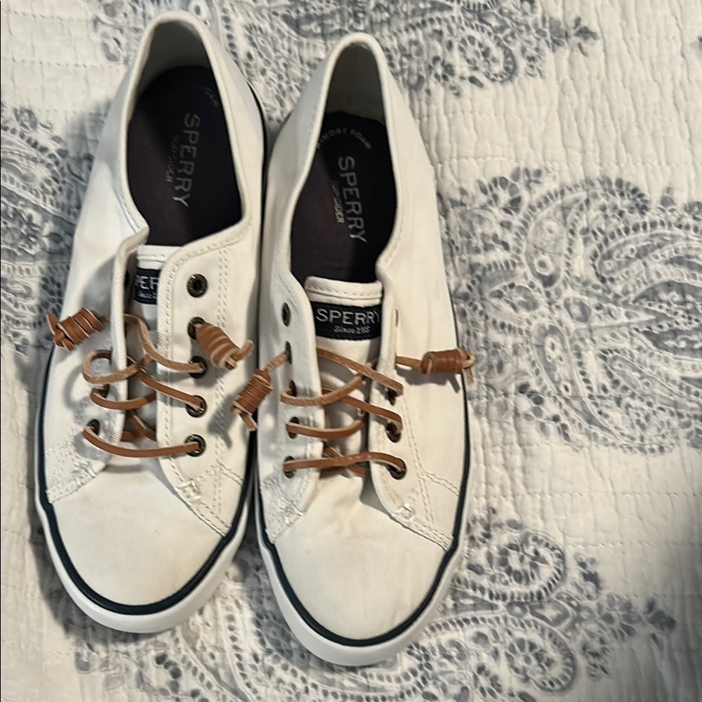 Sperry White Canvas Sneakers
